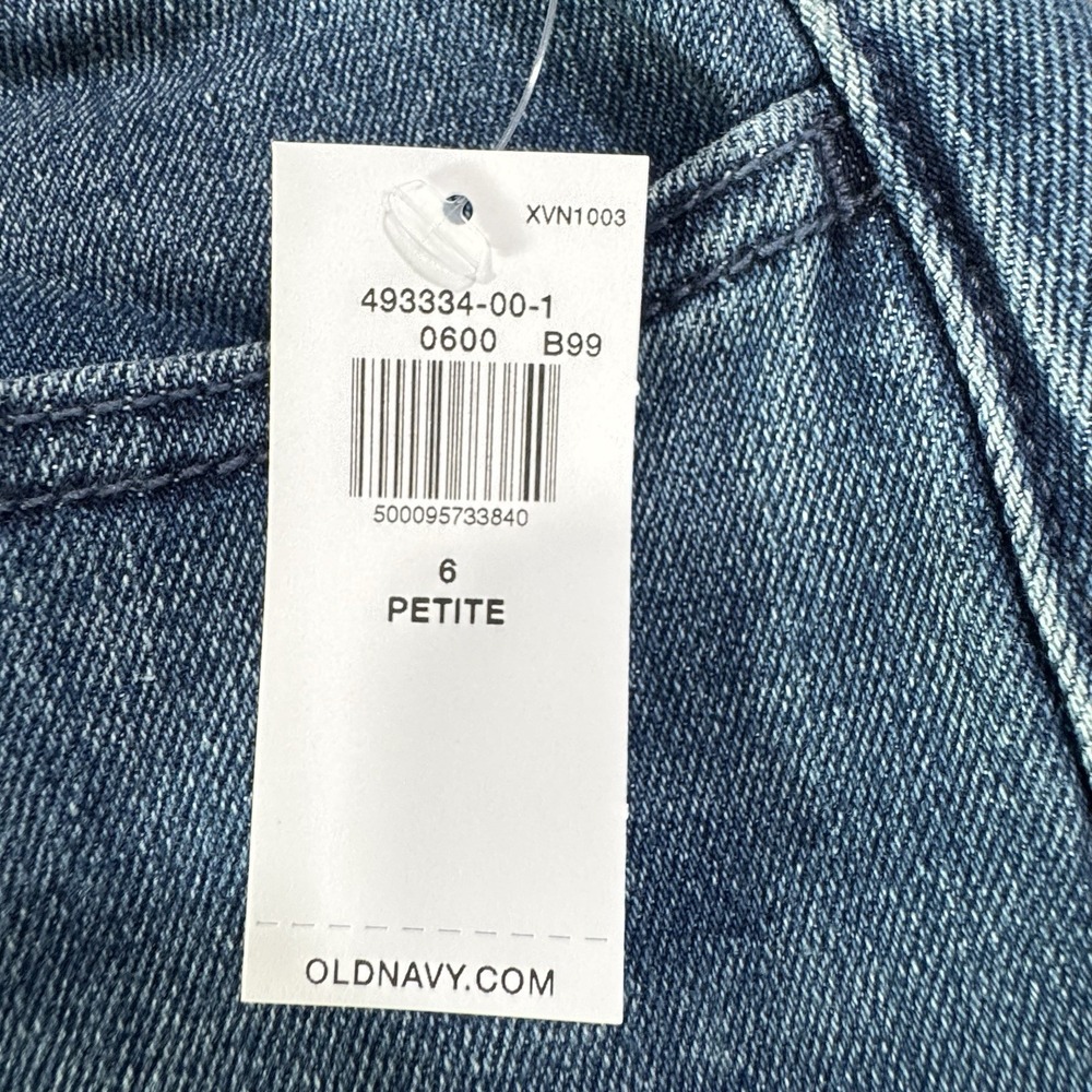 Old Navy Women's 8 Petite High Rise Sky Hi Wide Leg Denim Jeans NWT - Picture 3 of 8